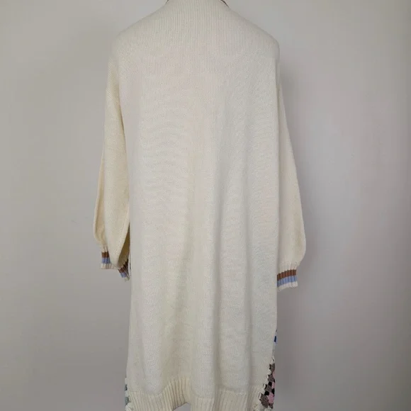 Free with Purchase Shein Granny Square Cardigan Long Sleeve Open Front - Picture 6 of 9